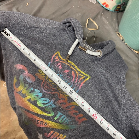 Superdry women's cropped hoodie featuring a rainbow tiger graphic - Picture 7 of 8